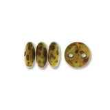 Perles de lentilles tchèques Chartreuse Picasso 50/fil