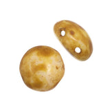 Perles Bonbons Tchèques 22/fil - Travertin Albâtre Blanc