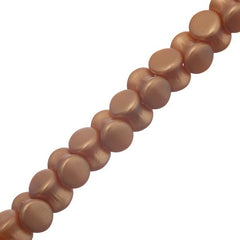 *4x6mm Czech Pellet Beads Pearl Wheat Pastel 44/Strand