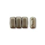 *Czech Brick Beads Pastel Grey Brown 50/strand