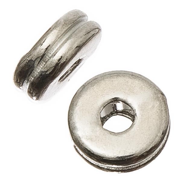 Flat silver beads sale