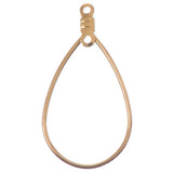 20x36mm Gold Teardrop Hoop 10/pk