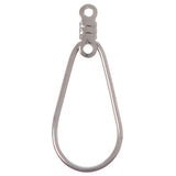 13x30mm Nickel Teardrop Hoop 10/pk