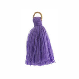 Pompons en polycoton violet de 1 po avec anneau de saut 10/pqt