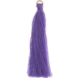 Pompons en poly coton violet de 2,25 po avec anneau de saut 10/pqt