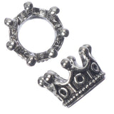 Couronne Argent Antique 7x11mm Perle Métal 5/pk