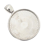 Monture de cabochon en argent (convient à une cabine de 1 po) 5/pqt
