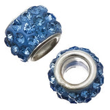 European Rhinestone Beads 12mm Light Sapphire 5/pk