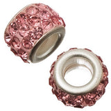 European Rhinestone Beads 12mm Light Rose 5/pk
