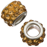 European Rhinestone Beads 12mm Light Colorado Topaz 5/pk