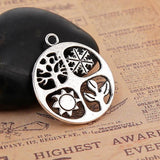 1 1/8" Quatre Saisons Métal Charm 5/pk