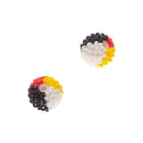 *Beaded Bead 10mm Round 4-Directions 2/pk
