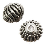Lanterne Argent Antique Perles Métal 8mm 10/pk