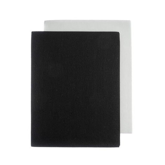 8,5 "x 11" fond de teint perlé noir/blanc 4/pk