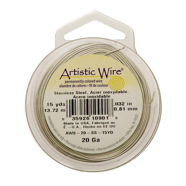 Artistic Wire - 15 Yards - Stainless Steel, 20 gauge