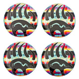 Epoxy Sticker, Round 1" Bear Paw 10/pk