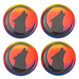 Cabochons ronds en époxy de 1 po de loup hurlant 10/pqt