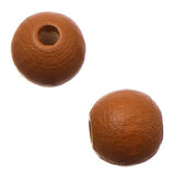 Czech Wood Round Beads 10mm Coffee 25/pk