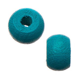 Czech Wood Crow Beads 9mmTurquoise 50/pk