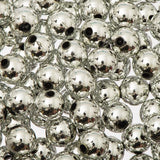 Round Plastic Craft Pearls 8mm Metallic Silver 500/pk