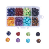 Chakra Mixed Beads Kit 8mm Round Gemstones 160/Box