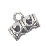 Bélières de perles de cercle en argent antique 10/pk