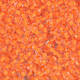 11/0 Czech Seed Beads #01501 C/L Neon Orange 23g