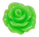 Cabochons en Résine Fleur Vert Citron 10mm 10/pk