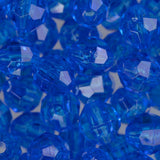 8mm Plastic Facetted Beads 900/pk - Dark Sapphire