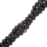 6mm Tourmaline Noire (Naturel) Perles 15-16" Brin