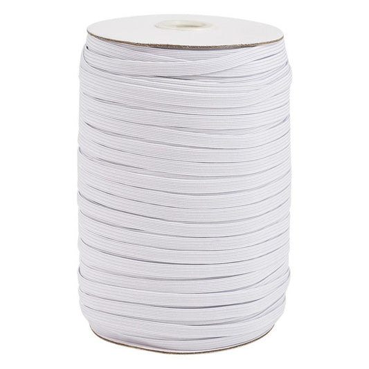 *5mm Flat White Elastic - Price Per Yard