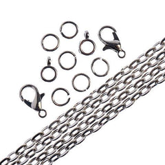 Chain & Findings Set Cable Chain 3x4mm Nickel 36"