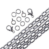Chaine & Apprêts Set Cable Chain 5x7mm Gunmetal 36"