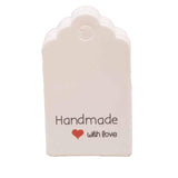 Gift Tags 30x50mm "Handmade with Love" 100/pk