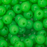 Perles Rondes En Plastique 6mm 100/pk - Vert Néon