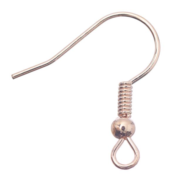 Rose Gold Fish Hook Earrings 100/pk
