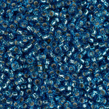 15/0 Miyuki Seed Beads #0025 Silver Lined Capri Blue 8.2g