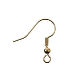 Fish Hook Ear Wire 18mm 18kt Gold Plated 22/pk