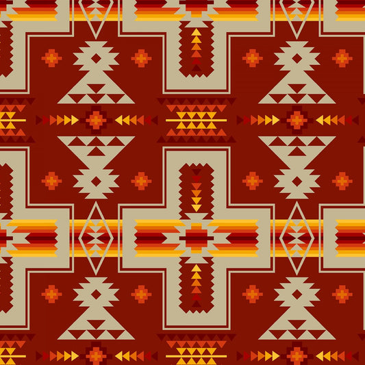Cotton Fabric Southwestern Cross #468 Terracotta - Half Yard