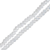 Crystal Lane Rondelle 1.5x2.5mm Blanc Opaque AB 246/Brin