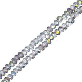 Crystal Lane Rondelle 1.5x2.5mm Tr Rose Vert Lustre 246/Brin