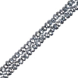 Crystal Lane Rondelle 1.5x2.5mm Opaque Argent Iris 246/Brin