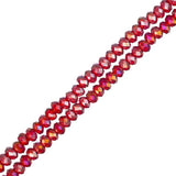 Crystal Lane Rondelle 1.5x2.5mm Transparent Rouge AB 246/Brin