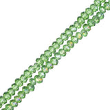 Crystal Lane Rondelle 1.5x2.5mm Transparent Vert AB 246/Brin