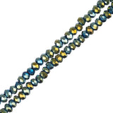 Crystal Lane Rondelle 1,5 x 2,5 mm Iris vert opaque 246/fil