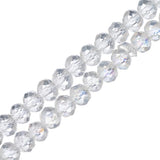 Crystal Lane Rondelle 3x4mm Cristal Transparent AB 110/Brin