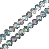 Crystal Lane Rondelle 3x4mm Tr Rose Vert Lustre 110/Brin