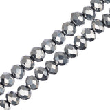 Crystal Lane Rondelle 3x4mm Opaque Argent Iris 110/Brin