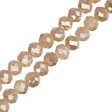 Crystal Lane Rondelle 3x4mm Op Lt Champagne Lustre 110/Strand