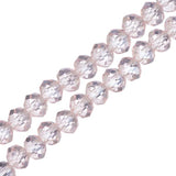 Crystal Lane Rondelle 3x4mm Rose Transparent AB 110/Fil